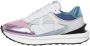 Mikakus Barcelona Blauw en Roze Leren Sneakers Pink Dames - Thumbnail 1