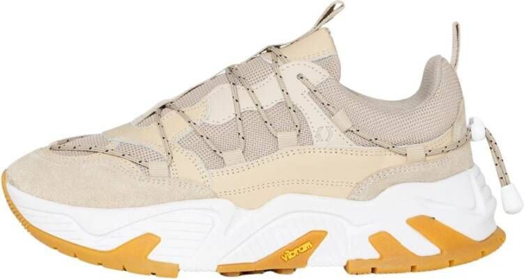 Mikakus Barcelona Premium Beige Sneakers Fw23 Seizoen Beige Unisex