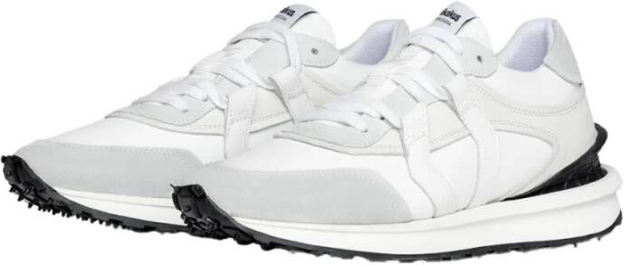 Mikakus Barcelona Witte Leren Sneakers Fw23 Stijl White Unisex