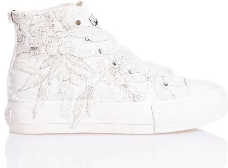 Mimanera Elegante Platform Sneakers Wit White Dames