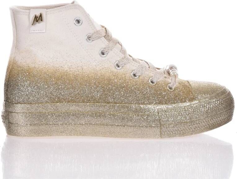 Mimanera Gouden Glitter Platform Sneakers Vrouwen Multicolor Dames