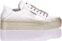 Mimanera Handgemaakte Witte Champagne Sneakers White Dames - Thumbnail 1