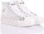 Mimanera Handgemaakte Witte Sneakers met Swarovski Kristallen White Dames - Thumbnail 1