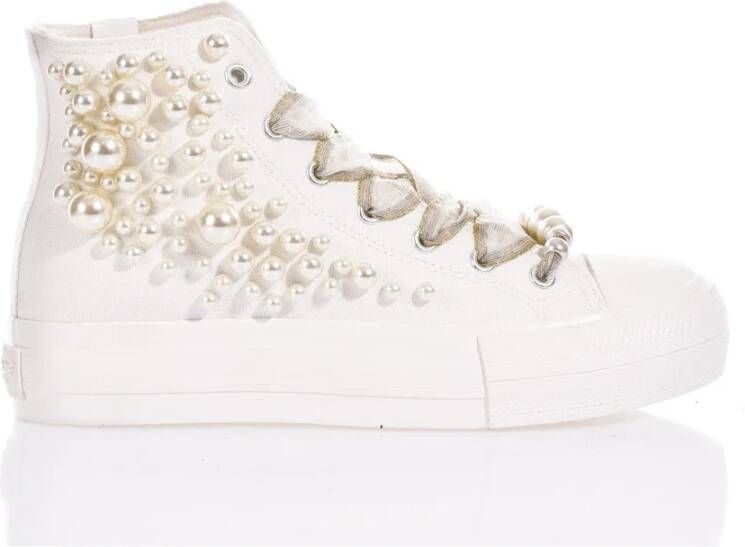 Mimanera Witte Platform Sneakers voor Vrouwen White Dames