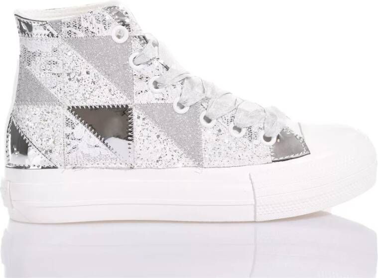 Mimanera Zilveren Platform Sneakers voor Vrouwen Gray Dames