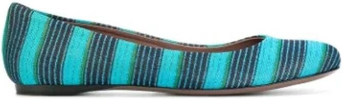 Missoni Pre-owned Cotton flats Blue Dames