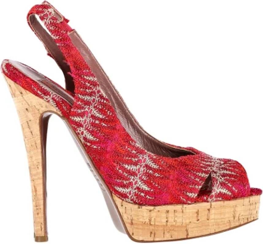 Missoni Pre-owned Fabric heels Red Dames