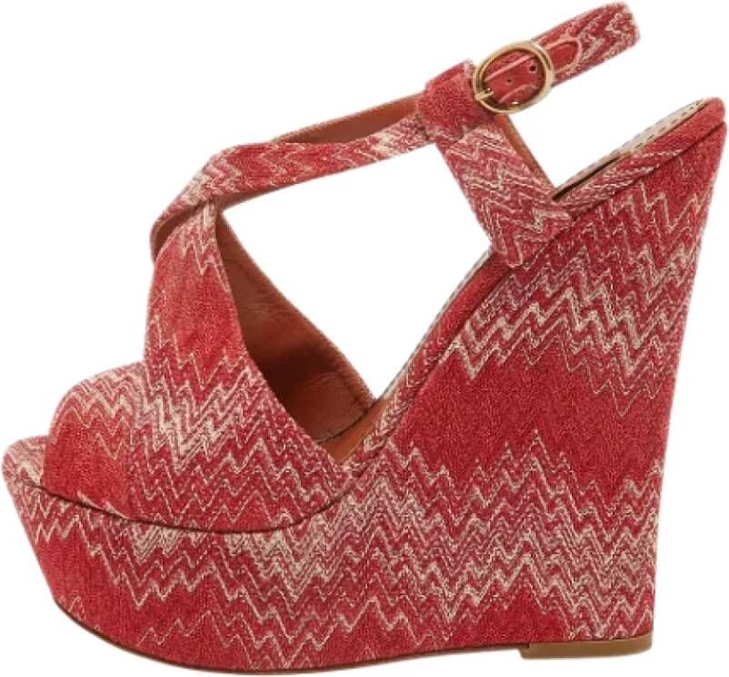 Missoni Pre-owned Fabric sandals Red Dames