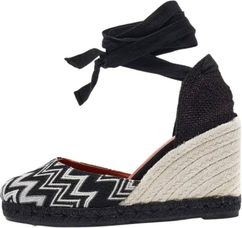 Missoni Pre-owned Raffia sandals Black Dames