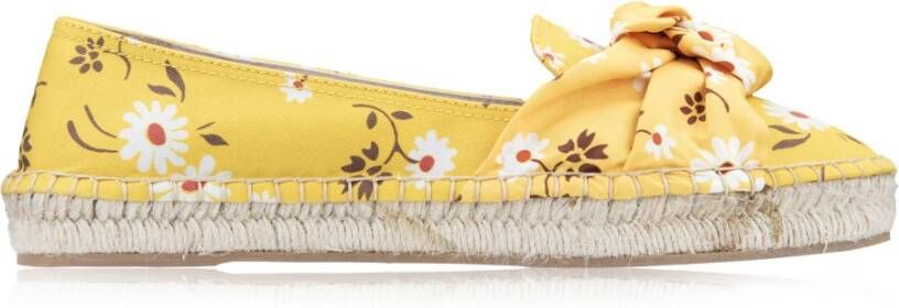 Miu Bloemen Slip-On Espadrilles Yellow Dames