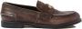 Miu Vintage Penny Loafers Leren Schoenen Brown - Thumbnail 5