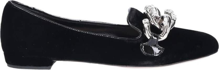 Miu Flora Budapester Slipper Schoenen Black Dames