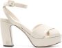 Miu Ivoor Leren Plateau Sandalen White Dames - Thumbnail 1