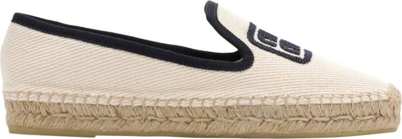 Miu Katoenen Drill Espadrilles voor Vrouwen Beige Dames