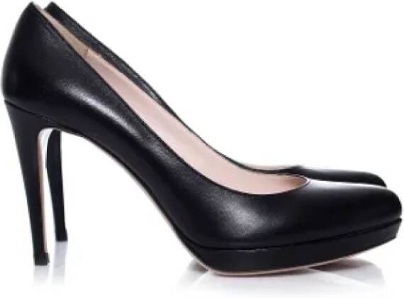 Miu Leather heels Black Dames