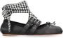 Miu Leren Ballerina Flats met Strik Detail Black Dames - Thumbnail 1