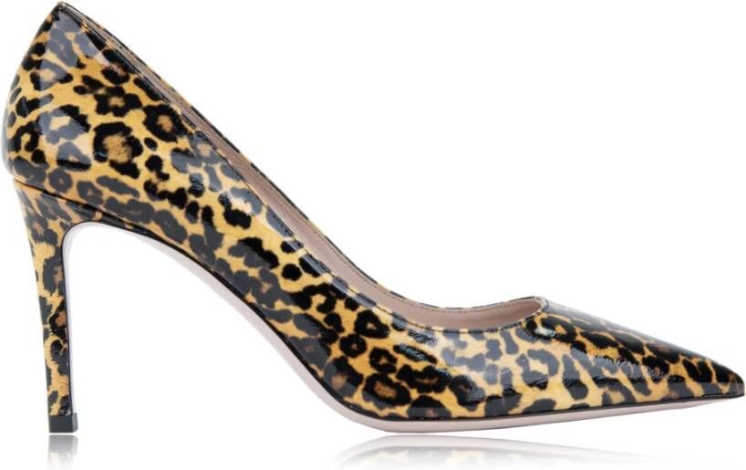 Miu Luipaardprint Puntige Slip-On Pumps Multicolor Dames