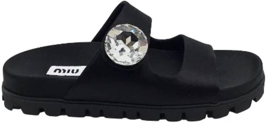 Miu Pre-owned Canvas sandals Black Dames