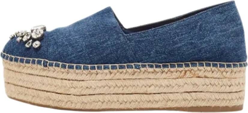 Miu Pre-owned Denim espadrilles Blue Dames