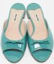 Miu Pre-owned Fabric flats Green Dames - Thumbnail 1