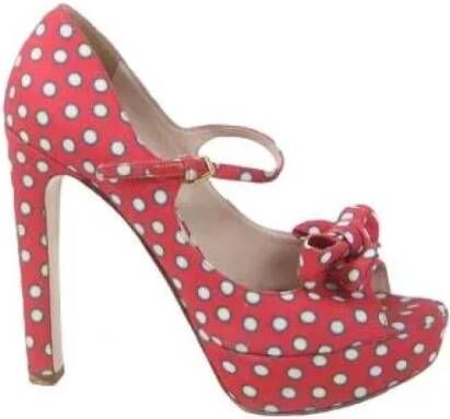 Miu Pre-owned Fabric heels Red Dames