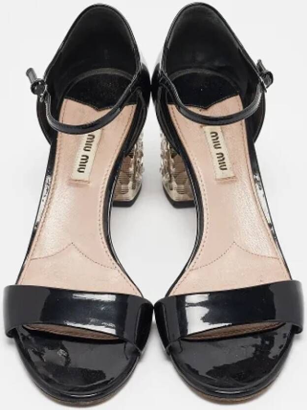 Miu Pre-owned Fabric sandals Black Dames