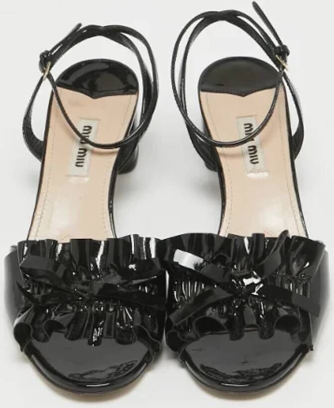 Miu Pre-owned Fabric sandals Black Dames