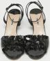 Miu Pre-owned Fabric sandals Black Dames - Thumbnail 1