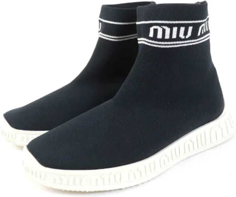 Miu Pre-owned Fabric sneakers Black Dames