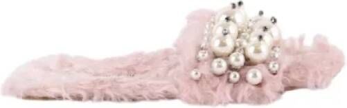 Miu Pre-owned Faux Fur sandals Pink Dames