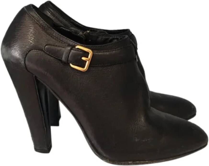 Miu Pre-owned Leather boots Black Dames