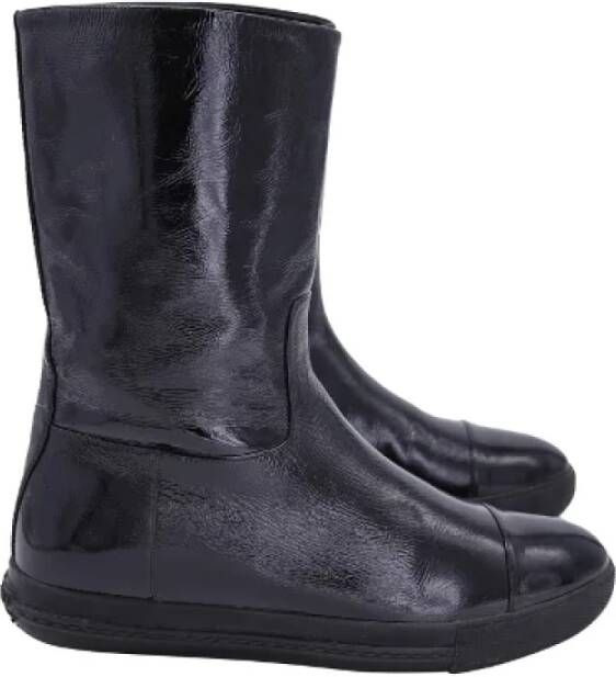 Miu Pre-owned Leather boots Black Dames