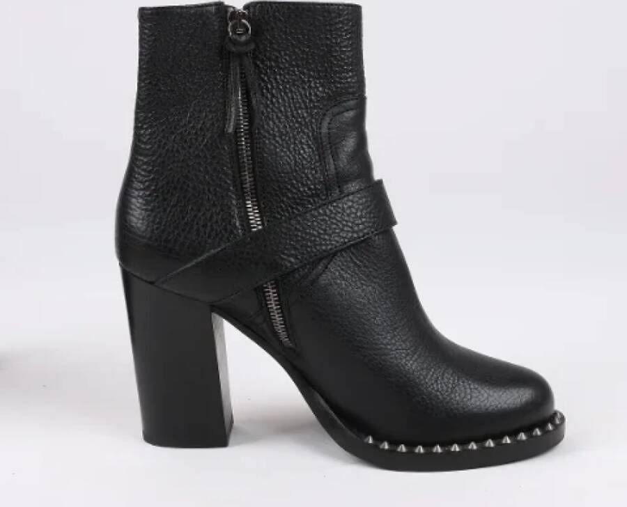 Miu Pre-owned Leather boots Black Dames