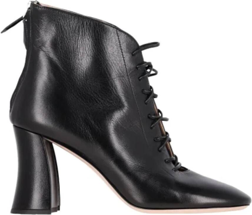 Miu Pre-owned Leather boots Black Dames