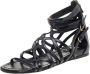 Miu Pre-owned Leather flats Black Dames - Thumbnail 1