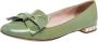 Miu Pre-owned Leather flats Green Dames - Thumbnail 1