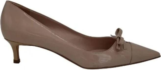 Miu Pre-owned Leather heels Beige Dames