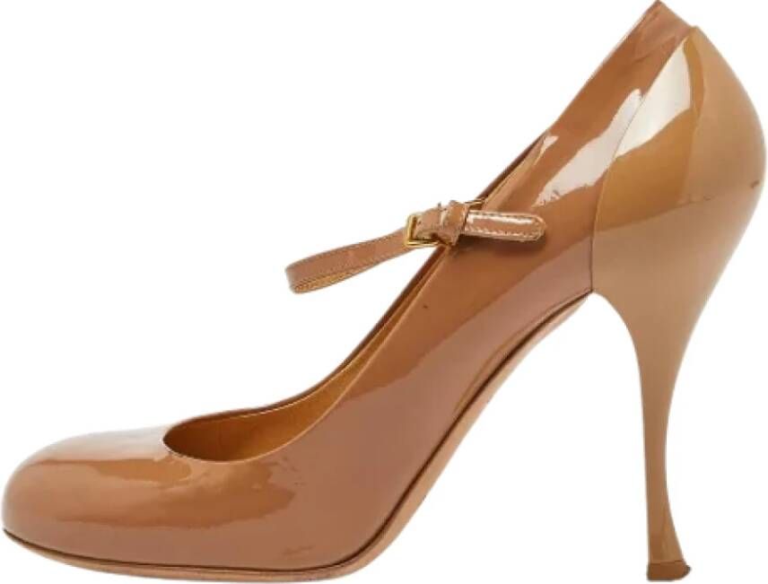 Miu Pre-owned Leather heels Beige Dames