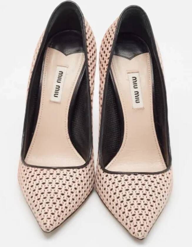 Miu Pre-owned Leather heels Beige Dames