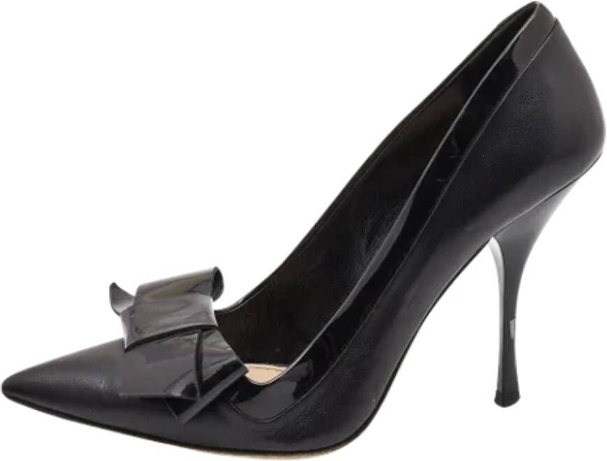 Miu Pre-owned Leather heels Black Dames