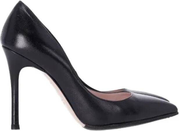 Miu Pre-owned Leather heels Black Dames