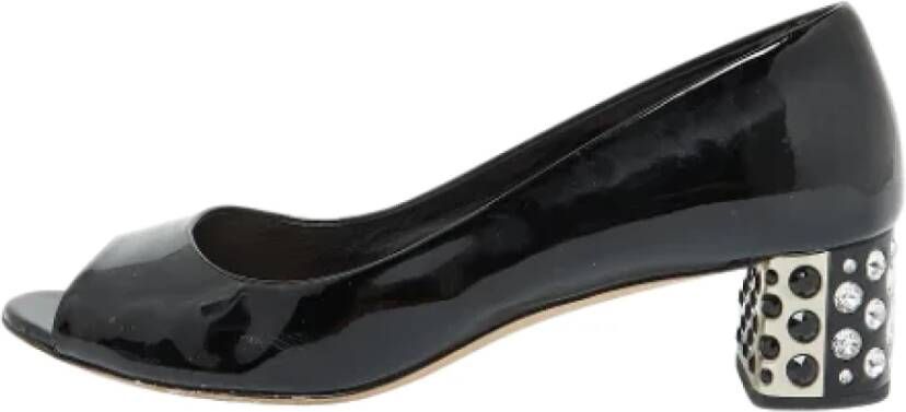 Miu Pre-owned Leather heels Black Dames