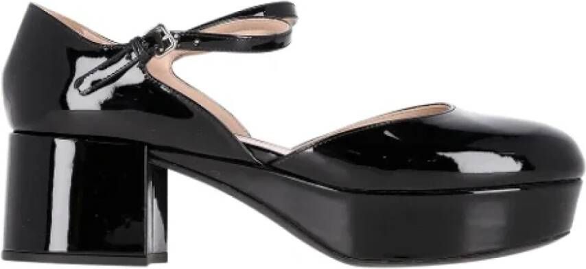 Miu Pre-owned Leather heels Black Dames