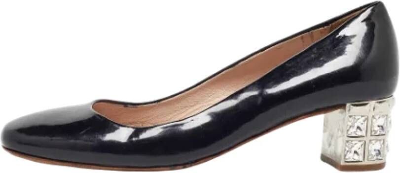 Miu Pre-owned Leather heels Black Dames