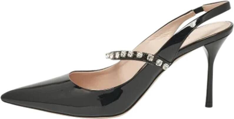 Miu Pre-owned Leather heels Black Dames