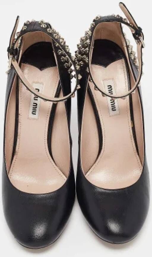 Miu Pre-owned Leather heels Black Dames