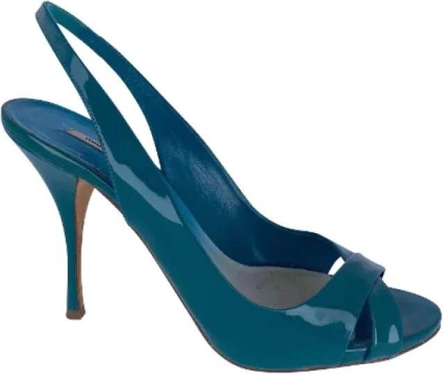 Miu Pre-owned Leather heels Blue Dames