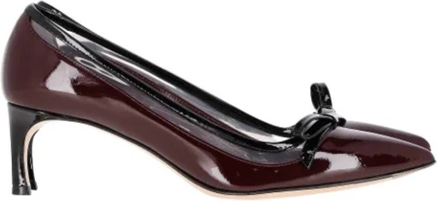 Miu Pre-owned Leather heels Brown Dames