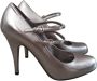 Miu Pre-owned Leather heels Gray Dames - Thumbnail 1