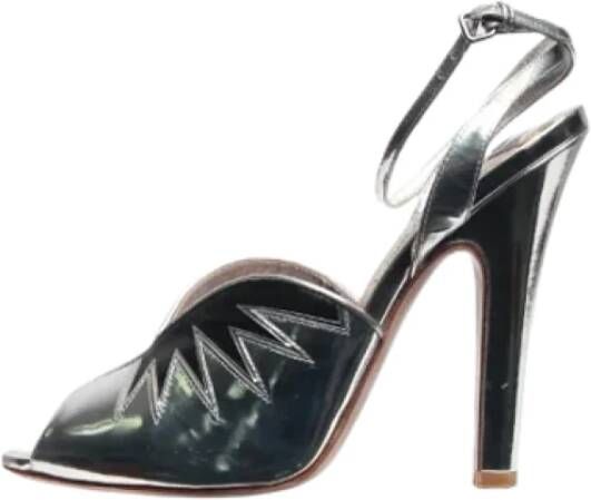 Miu Pre-owned Leather heels Gray Dames